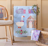Happy Holidays Blue Quilt Backing