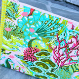 Custom Floral Reef Large Booklet Pouch