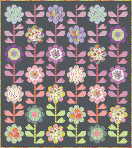 Blooming Bouquet Dark Quilt Kit featuring Untamed