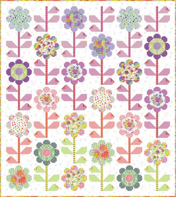 Blooming Bouquet Light Quilt Kit featuring Untamed