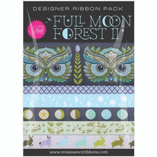 Full Moon Forest II Tula Pink 50th Collection Ribbon Pack in Starlight