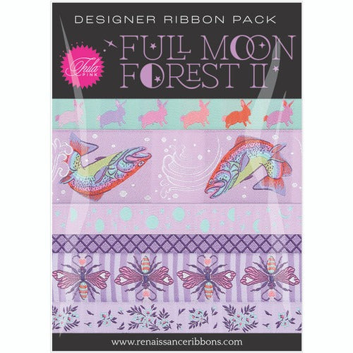 Full Moon Forest II Tula Pink 50th Collection Ribbon Pack in Blossom