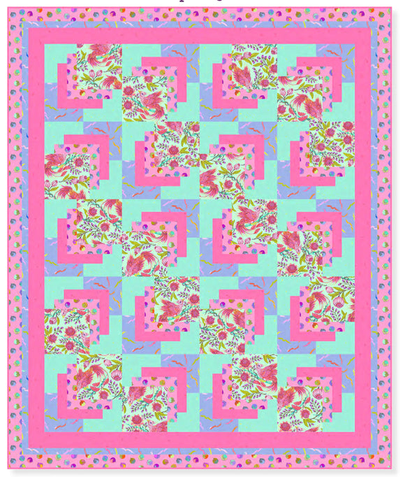 Hex On The Beach Quilt Kit – Strawberry Quiltcake