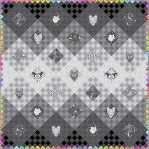 PRE-ORDER Fade To Gray Quilt Kit featuring Graywork