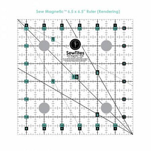 Pre-Order Sew Magnetic 6-1/2in x 6-1/2in Ruler - Right-Handed