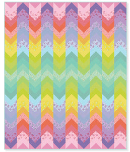 Woven Ribbons Quilt Kit featuring New True Colors
