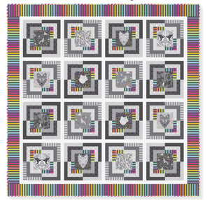PRE-ORDER Cool Vibrations Quilt Kit featuring Graywork