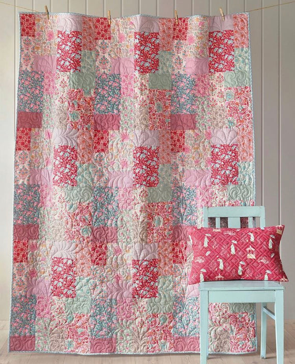 Whimsy Red Quilt Kit featuring Windy Days by Tilda