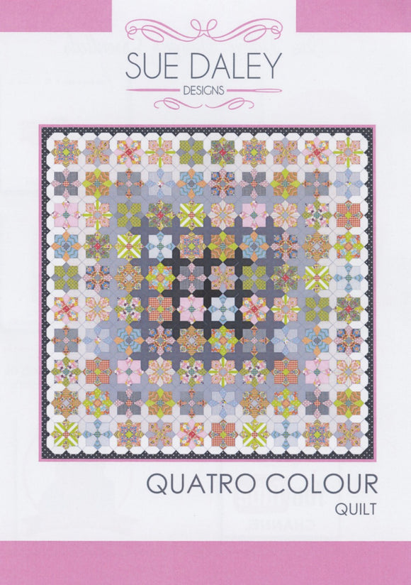 Quatro Colour Quit Pattern by Sue Daley