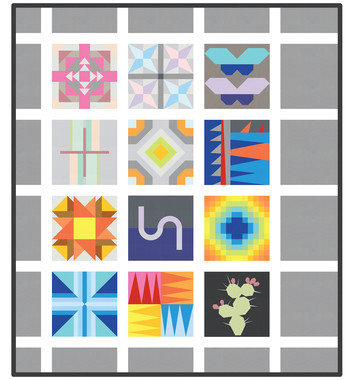 Kona Cotton Designer BOM 2018 Quilt Kit
