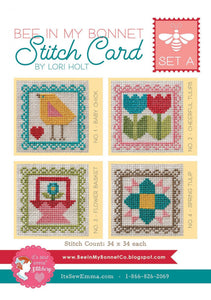 Bee In My Bonnet Stitch Cards Set A by Lori Holt
