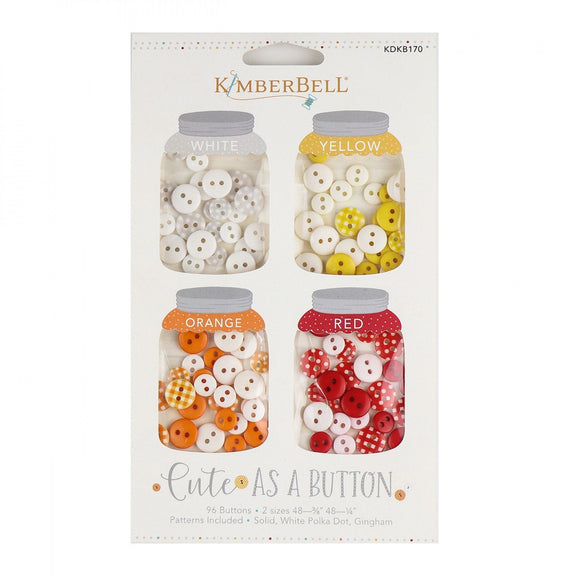 Cute As A Button White Yellow Orange and Red by Kimberbell