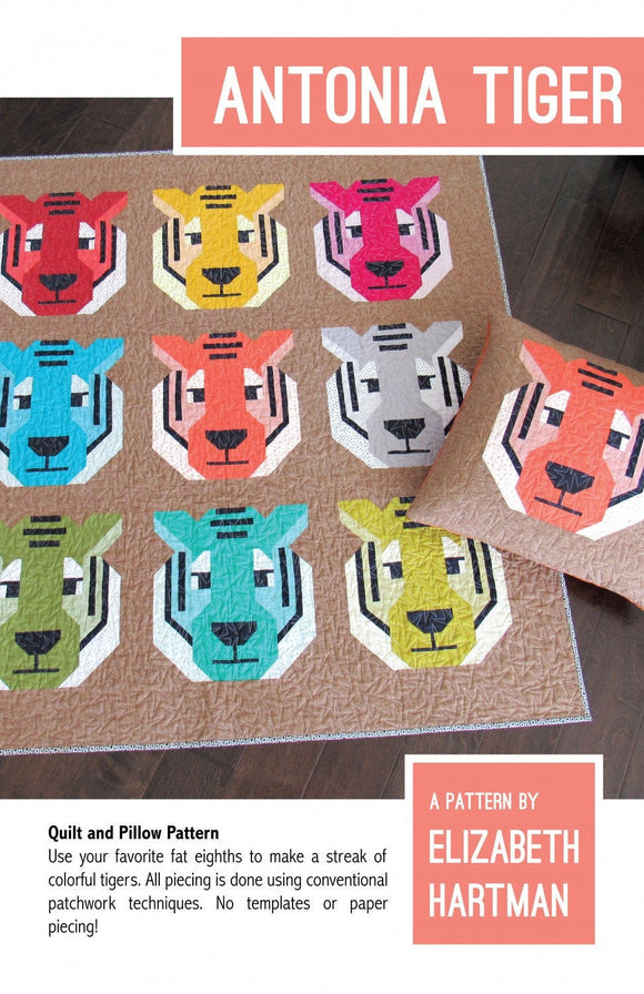 PRE-ORDER Antonia Tiger Quilt Pattern by Elizabeth Hartman
