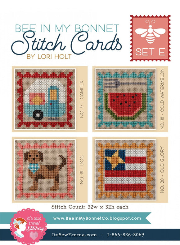 Bee In My Bonnet Stitch Cards Set E by Lori Holt